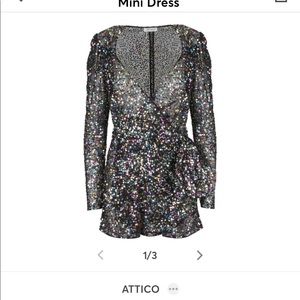 In search of attico sequin mini dress